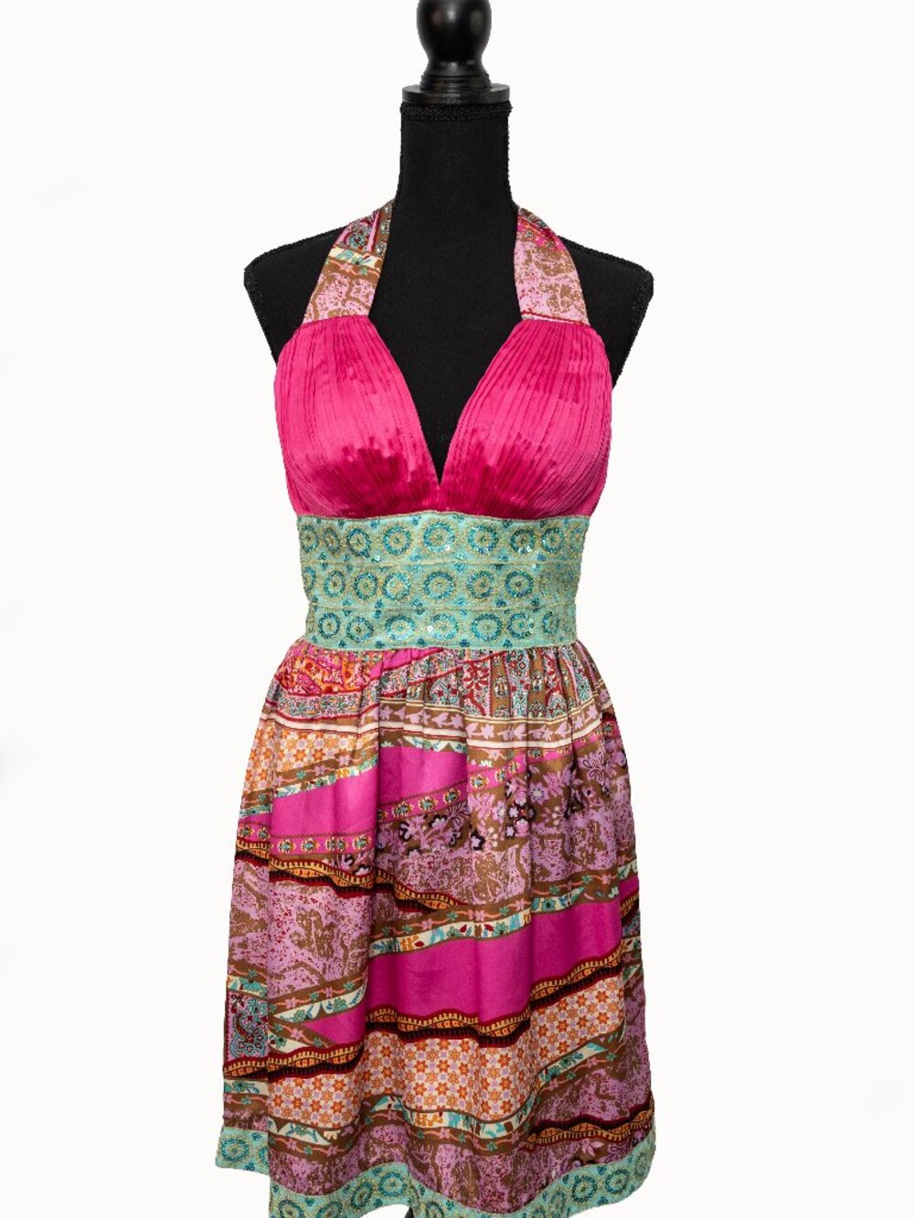 Lyndia By Lyndia Procanik Y2K Boho Halter Dress Size 6